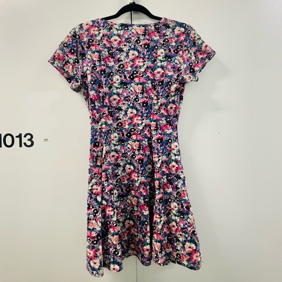 vintage 90s purple floral skater dress - Picture 2 of 6